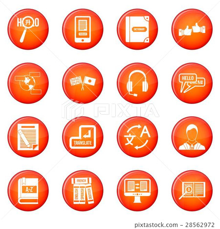 Learning foreign languages icons vector set Learning foreign languages icons vector set 28562972