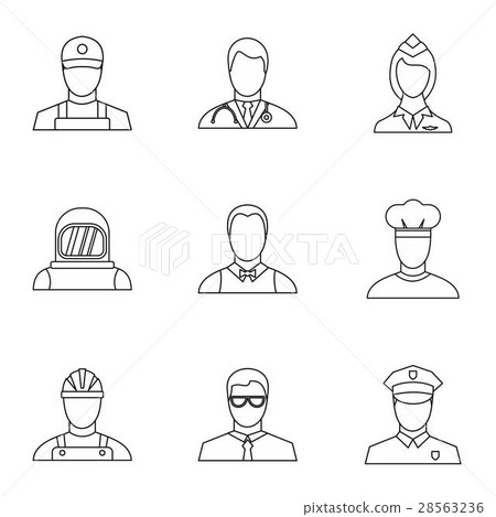 Specialty icons set, outline style 28563236