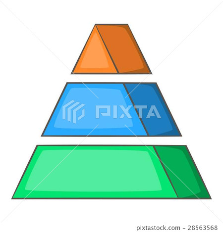 Stacked pyramid icon, cartoon style Stacked pyramid icon, cartoon style 28563568