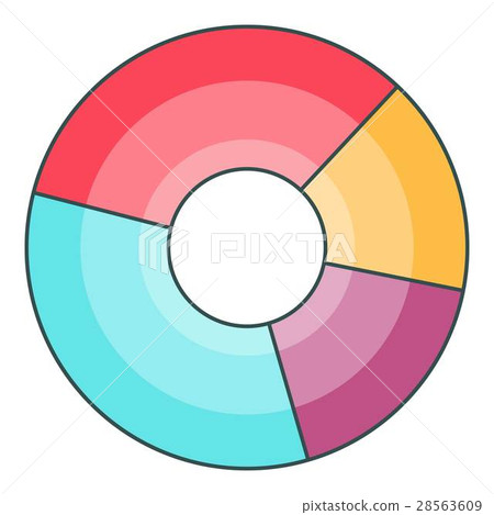 Pie chart icon, cartoon style Pie chart icon, cartoon style 28563609
