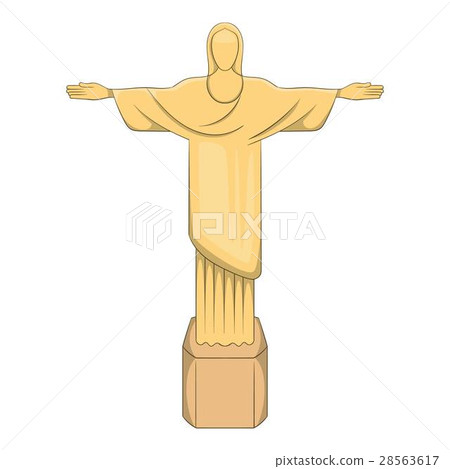 Statue Of Jesus Christ Rio De Janeiro Icon Stock Illustration