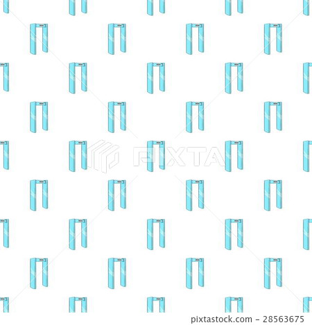 Check on metal detector pattern, cartoon style 28563675