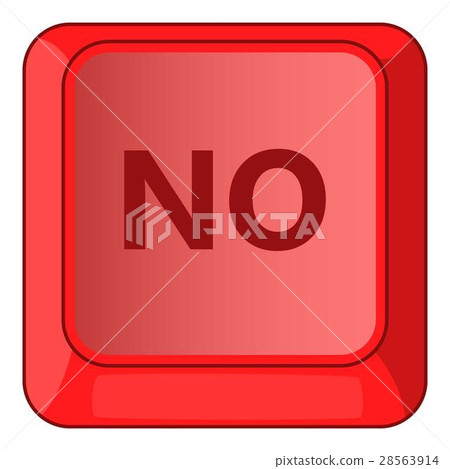 No red button icon, cartoon style No red button icon, cartoon style 28563914