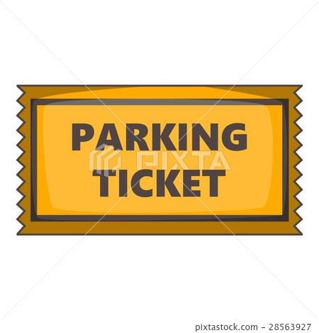 Parking ticket icon, cartoon style Parking ticket icon, cartoon style 28563927