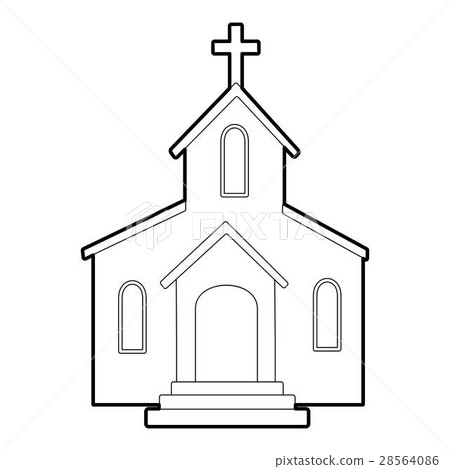 Church icon, outline style Church icon, outline style 28564086