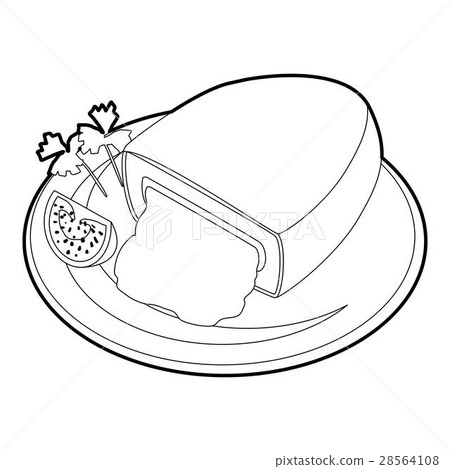 Kiev cutlet icon, outline style 28564108