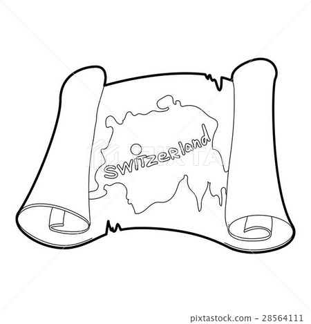 Switzerland map icon, outline style Switzerland map icon, outline style 28564111