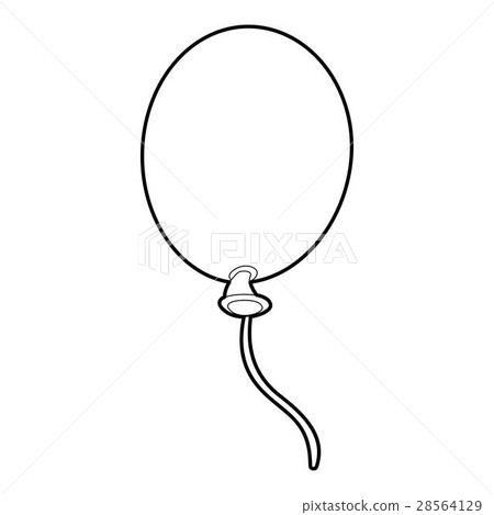 圖庫插圖: balloon icon, outline style