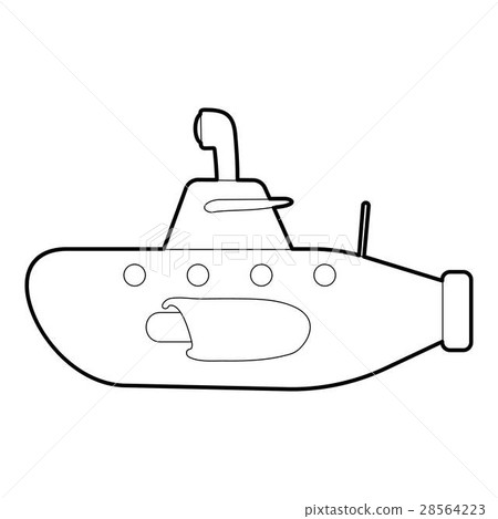 Submarine icon, outline style Submarine icon, outline style 28564223