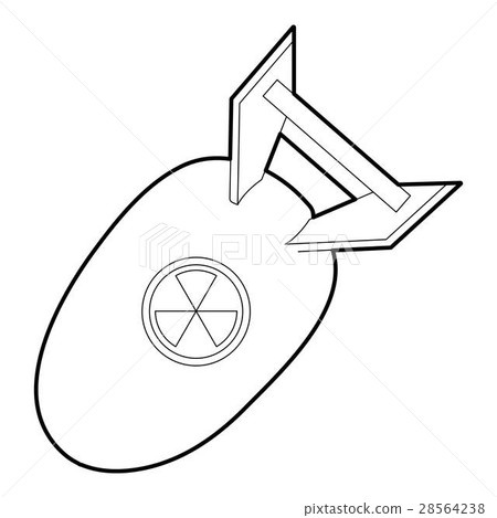 Atomic bomb icon, outline style 28564238
