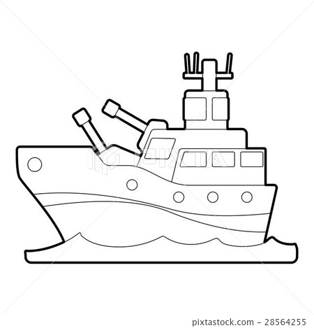 Battleship icon, outline style 28564255