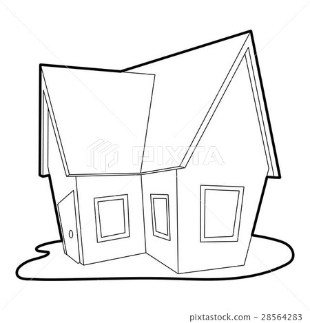 Cottage icon, outline style - Stock Illustration [28564283] - PIXTA