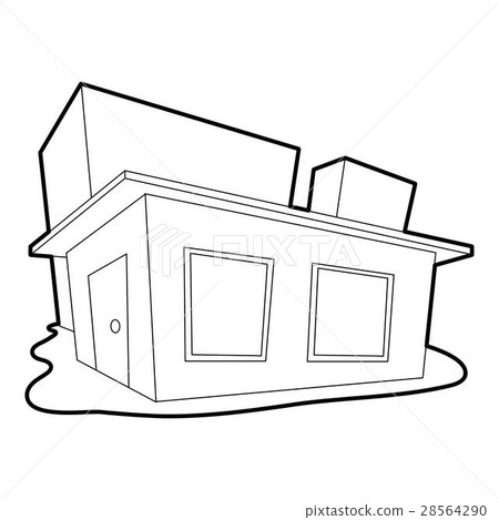Small house icon, outline style Small house icon, outline style 28564290