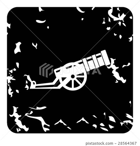 Medieval military throwing gun icon, grunge style Medieval military throwing gun icon, grunge style 28564367