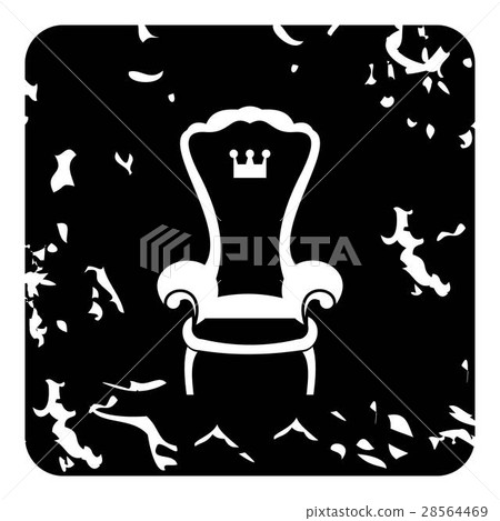 Royal throne icon, grunge style 28564469