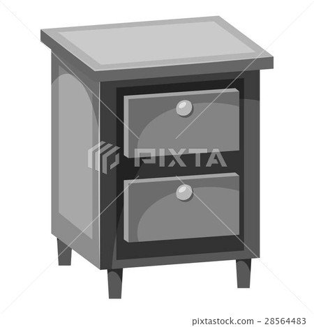 Chest of drawers icon, gray monochrome style Chest of drawers icon, gray monochrome style 28564483