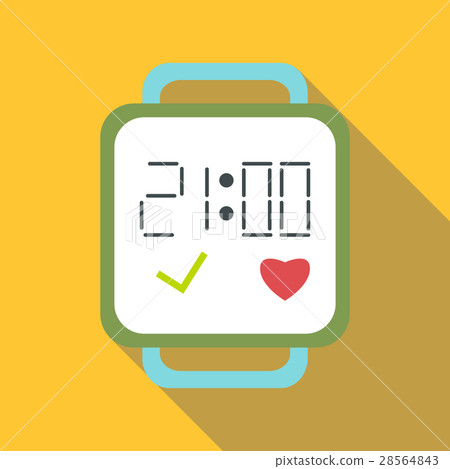 Fitness smart bracelet icon, flat style 28564843