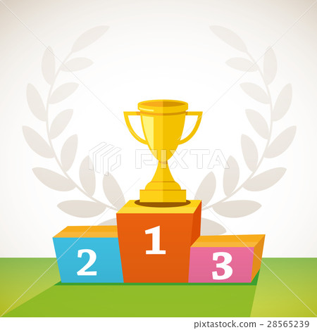 Illustration of the podium and the trophy Illustration of the podium and the trophy 28565239