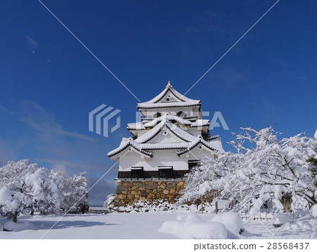 國寶Hikone城堡冬天場面 28568437