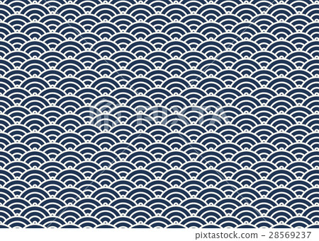 Japanese style texture wave - Stock Illustration [28569237] - PIXTA