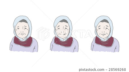Illustration image of facial expressions of working senior such as farmers · livestock livestock producers etc. 28569268