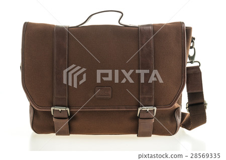 Beautiful men fashion with leather messenger bag 28569335