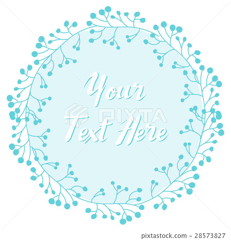 Floral wreath with text on white background. - Stock Illustration ...