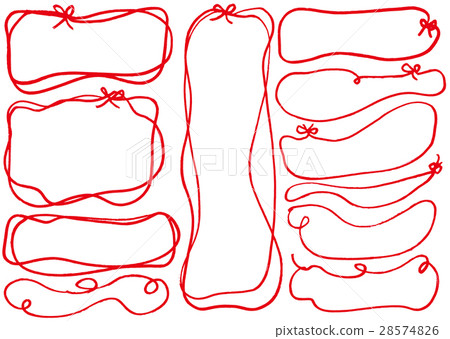 Red thread frame set - Stock Illustration [28574826] - PIXTA