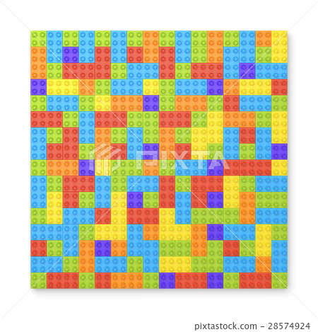 3d rendering of many toy blocks in different 28574924