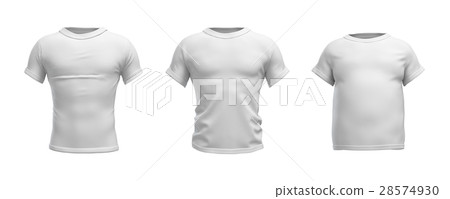 3d rendering of a white T-shirt in realistic slim 28574930