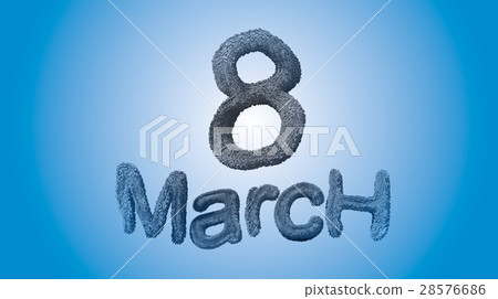 8 March symbol. Figure of eight made of blue city 8 March symbol. Figure of eight made of blue city 28576686