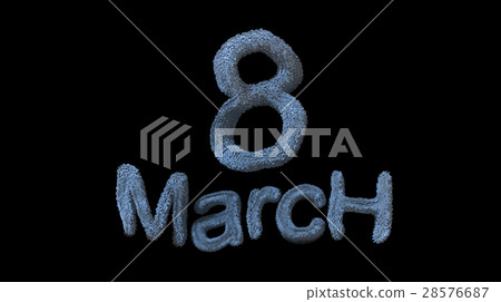 8 March symbol. Figure of eight made of blue city 28576687