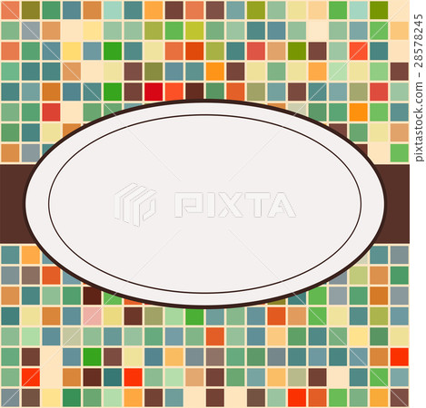 Mosaic frame place for text invitation 28578245