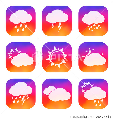 Weather apps icons Weather apps icons 28578314