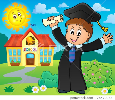 图库插图: graduation theme image 2