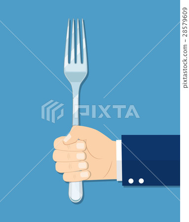 hands holding fork hands holding fork 28579609
