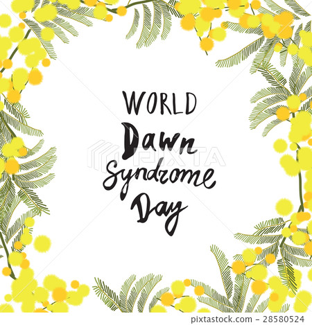 Greeting card of the World Down Syndrome Day 28580524