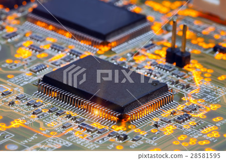 Electronic chip and standard inscriptions of resis 28581595