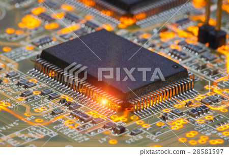 Electronic chip and standard inscriptions of resis 28581597