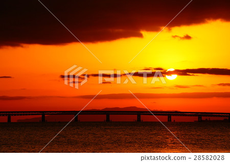 Kansai Branch Bridge and Sunset 28582028