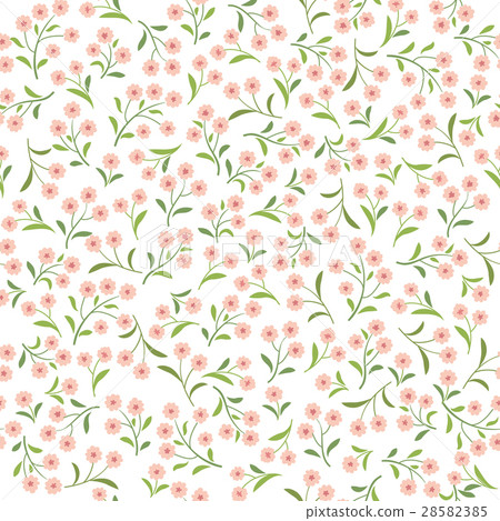 Floral seamless pattern. Leaves and flowers. Floral seamless pattern. Leaves and flowers. 28582385