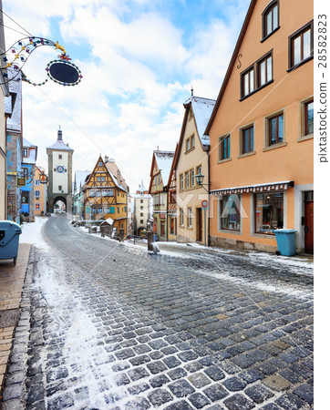 Medieval old Rothenburg ob der Tauber 28582823