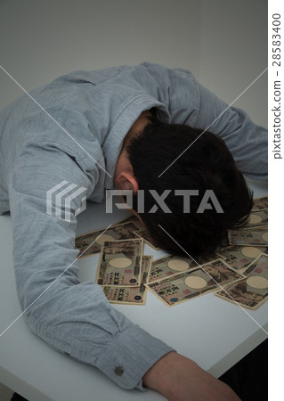 Money and young man black back Money and young man black back 28583400