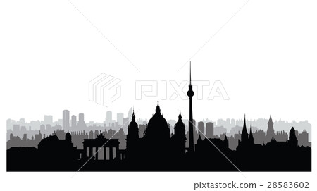Berlin city skyliny. German urban  cityscape 28583602