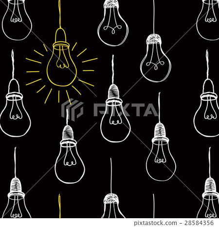 Bulb background. Electric lamp seamless pattern Bulb background. Electric lamp seamless pattern 28584356