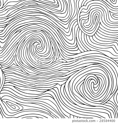 wirl line doodle seamless pattern. Wave texture 28584400