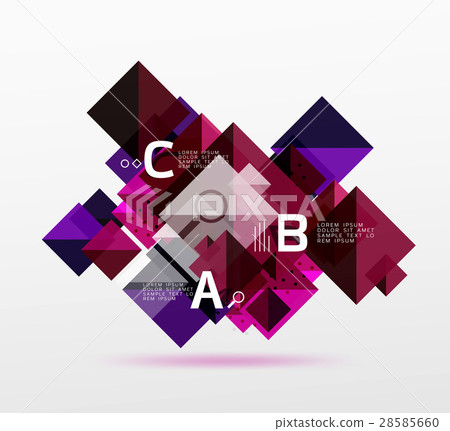 Modern square composition, abstract banner Modern square composition, abstract banner 28585660