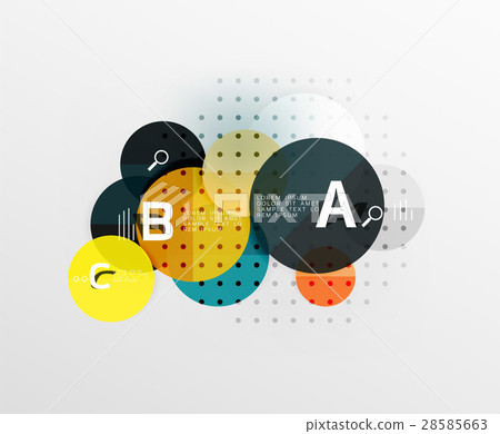 Vector circle bubbles modern geometric background 28585663