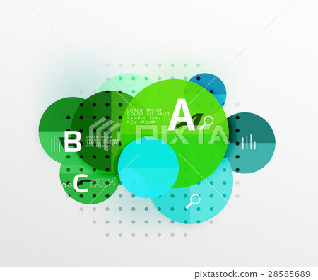 Vector circle bubbles modern geometric background 28585689