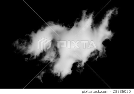 white cloud isolated on black background 28586030